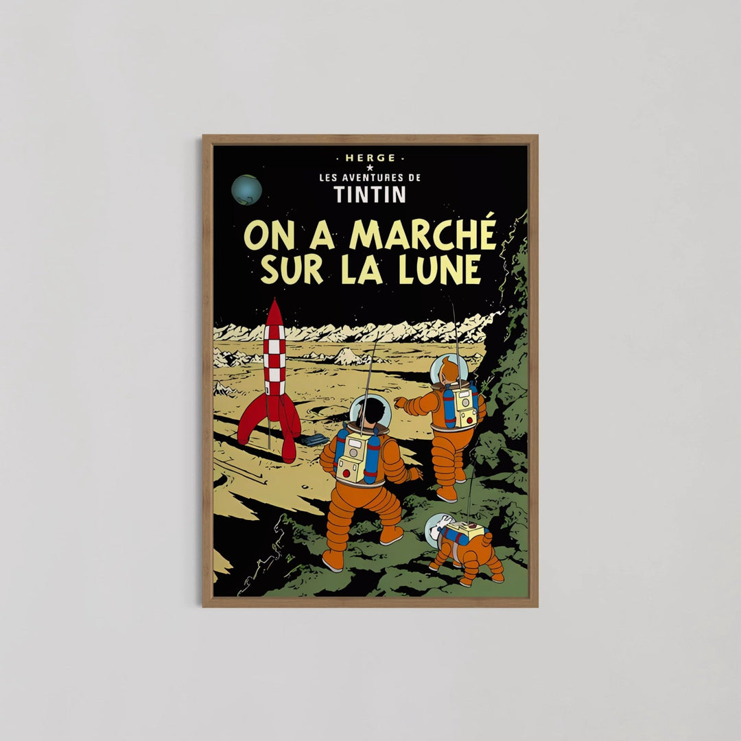 Tintin On a Walk on the Moon Bedroom Wall Art - Style My Wall