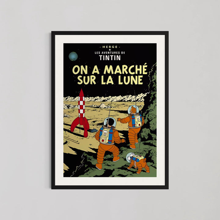 Tintin On a Walk on the Moon Bedroom Wall Art - Style My Wall