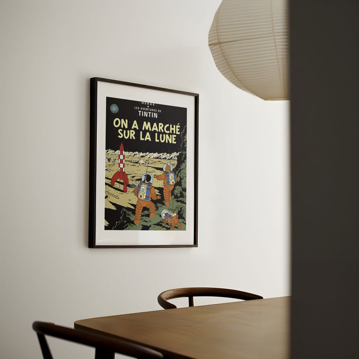 Tintin On a Walk on the Moon Bedroom Wall Art wall - art - picture - poster
