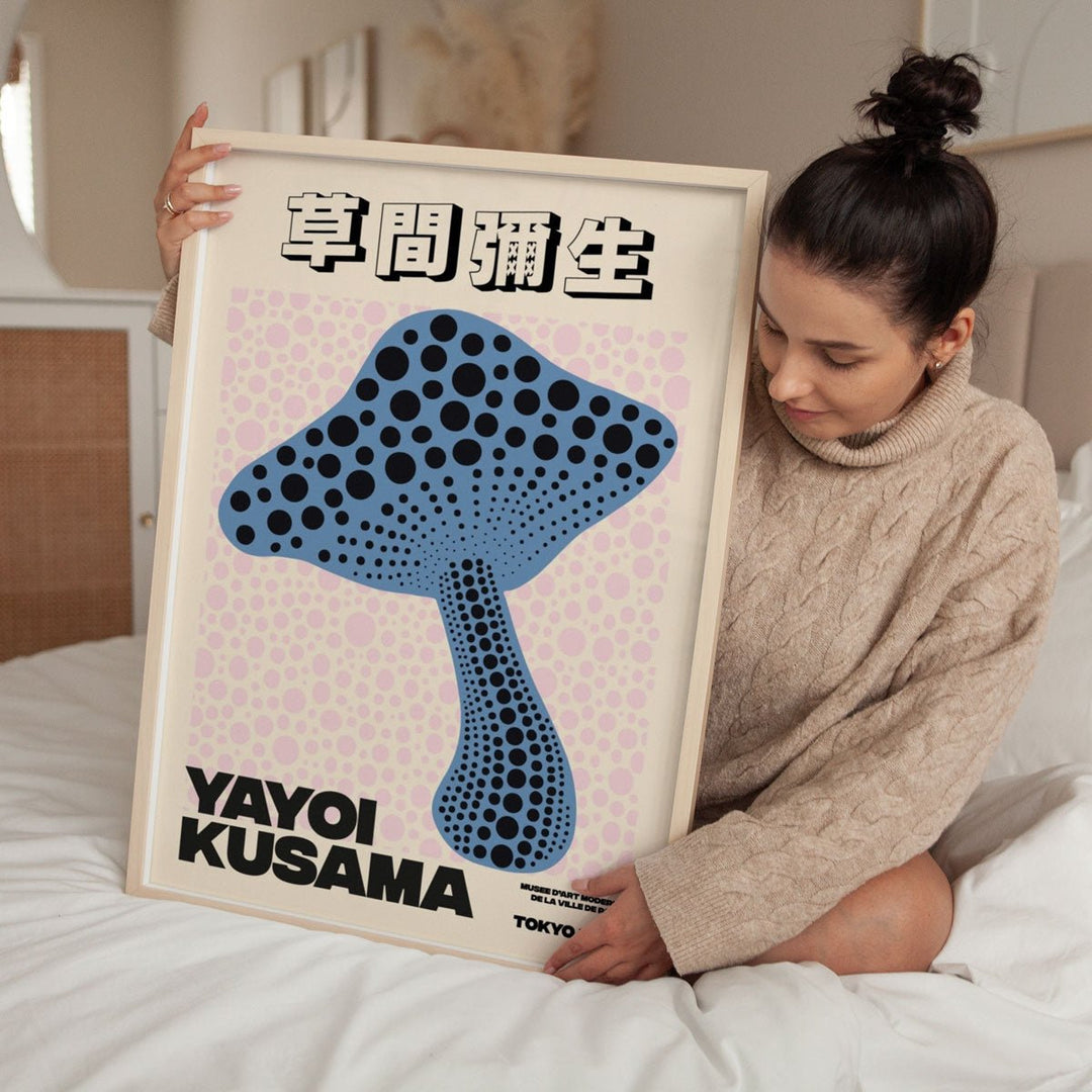 Tokyo 1998 Blue Mashrooms By Yayoi Kusama - Style My Wall