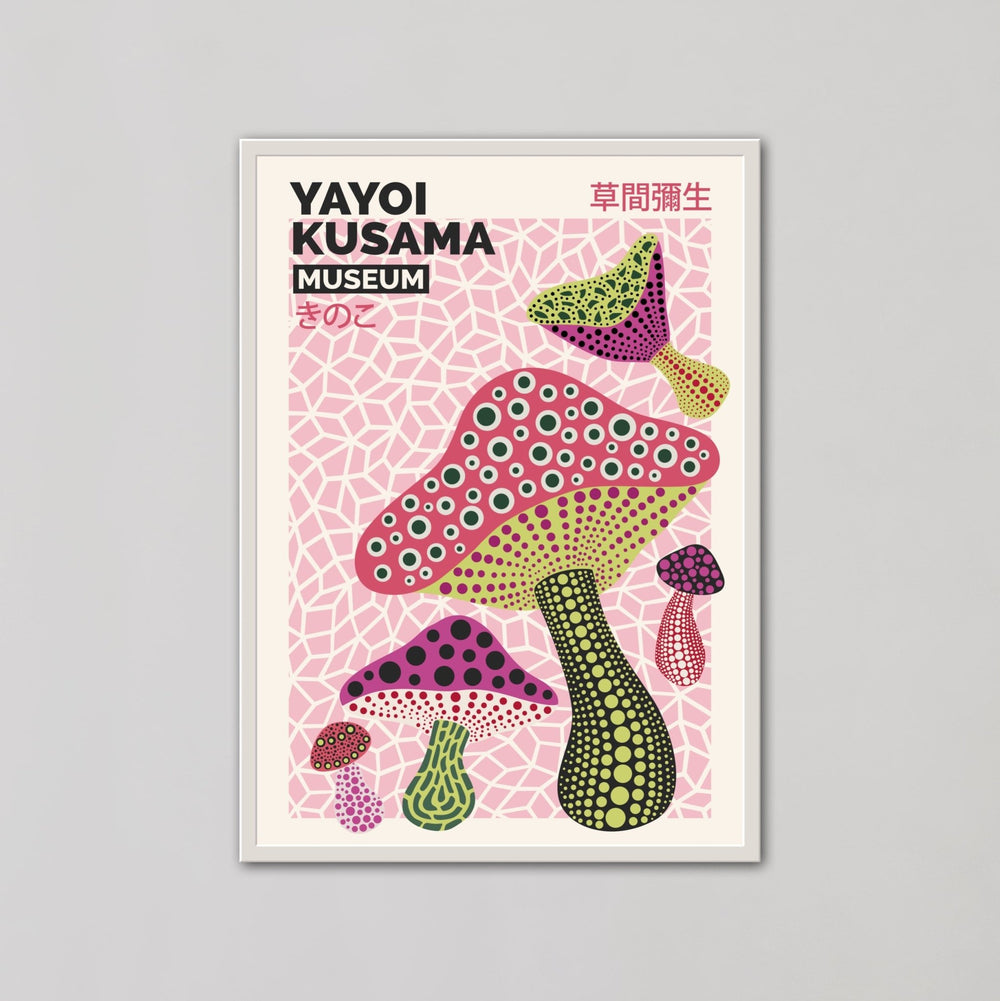 Tokyo 1998 Pink Mashrooms By Yayoi Kusama - Style My Wall