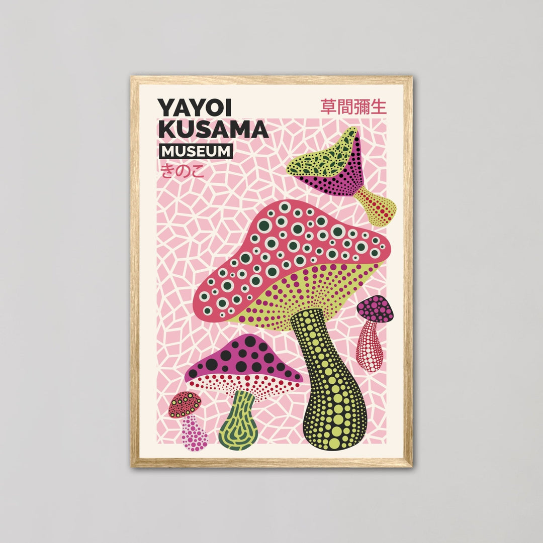 Tokyo 1998 Pink Mashrooms By Yayoi Kusama - Style My Wall