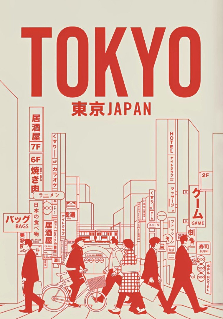 Tokyo City Japanese Wall Art