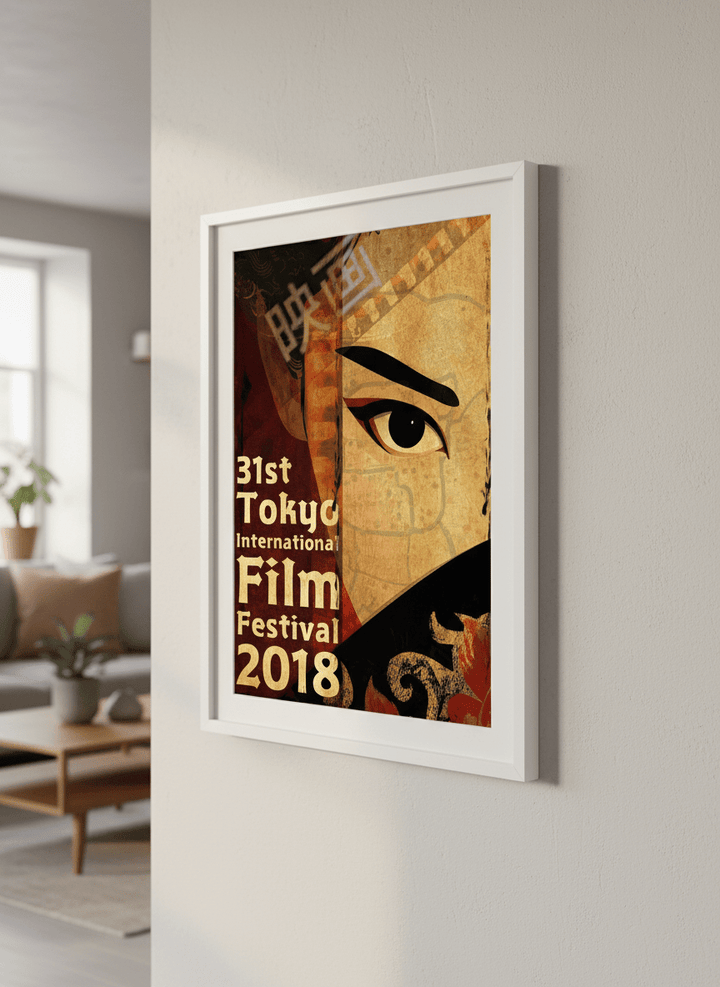 Modern wall art styled above a sofa in a neutral living room