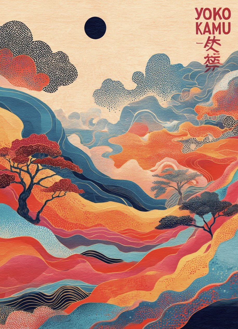 japanese tokyo hills 1998 wall art frame