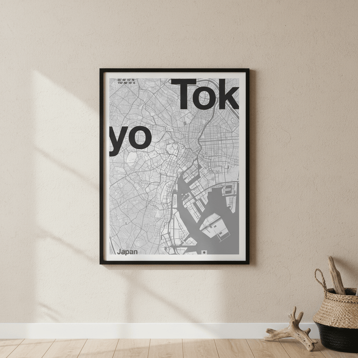 Tokyo Minimal Map by Florent Bodart wall - art - picture - poster