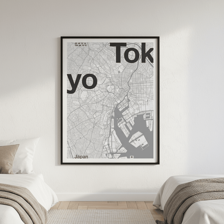 Tokyo Minimal Map by Florent Bodart wall - art - picture - poster