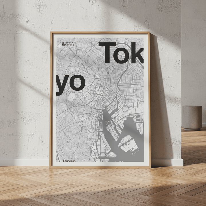 Tokyo Minimal Map by Florent Bodart wall - art - picture - poster