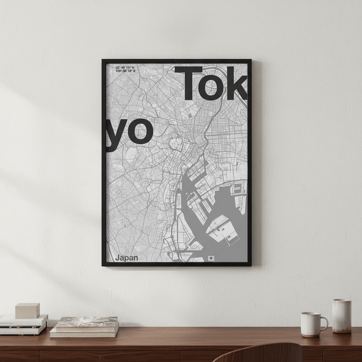 Tokyo Minimal Map by Florent Bodart wall - art - picture - poster