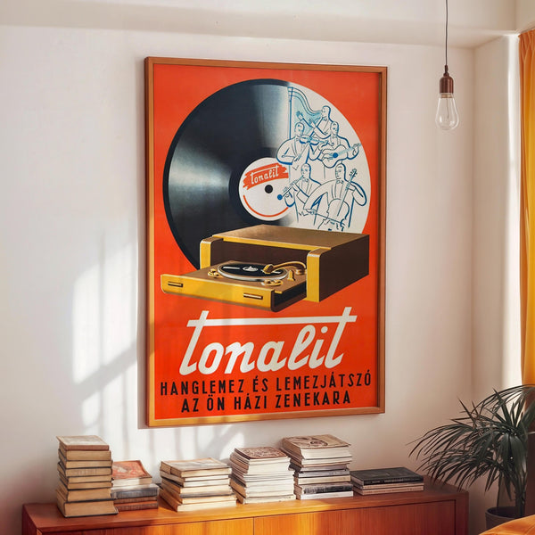 Tonalit Vintage Record Player Poster