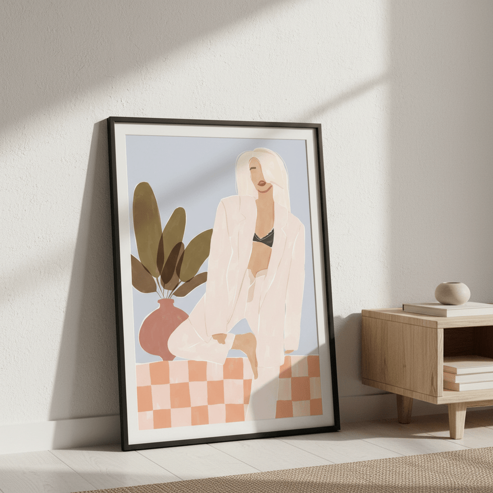 Too Lazy to Yoga by Ivy Green Illustrations wall - art - picture - poster