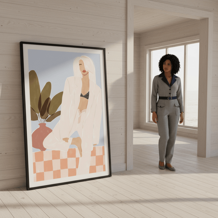 Too Lazy to Yoga by Ivy Green Illustrations wall - art - picture - poster