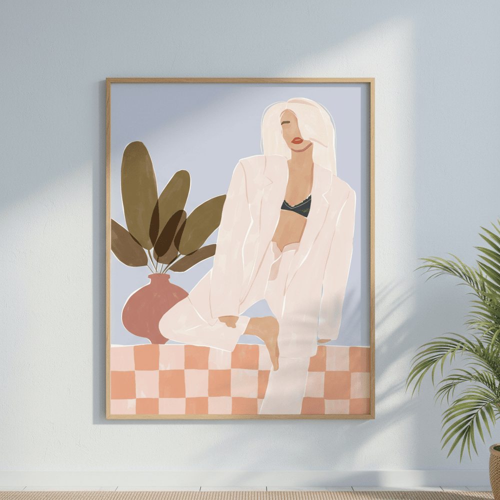 Too Lazy to Yoga by Ivy Green Illustrations wall - art - picture - poster