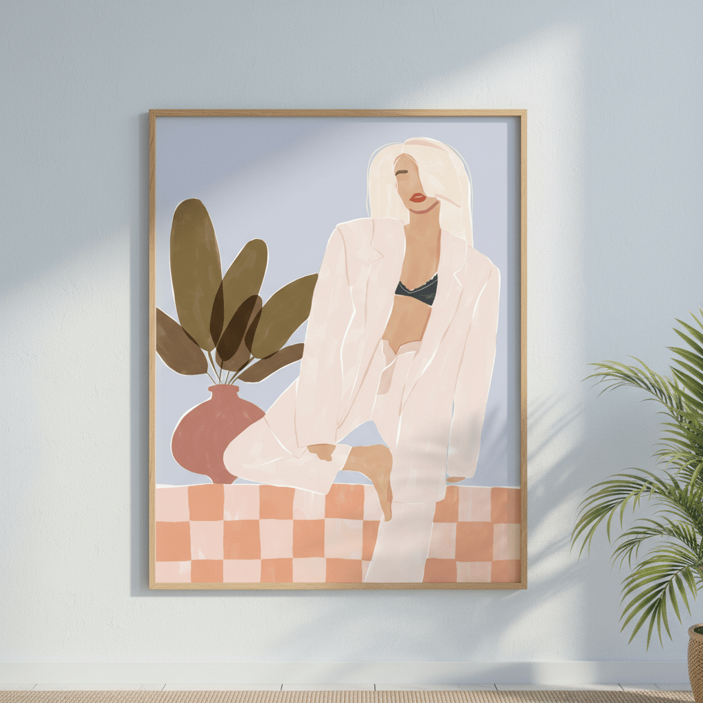 Too Lazy to Yoga by Ivy Green Illustrations wall - art - picture - poster