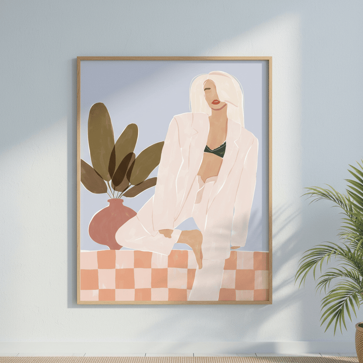 Too Lazy to Yoga by Ivy Green Illustrations wall - art - picture - poster