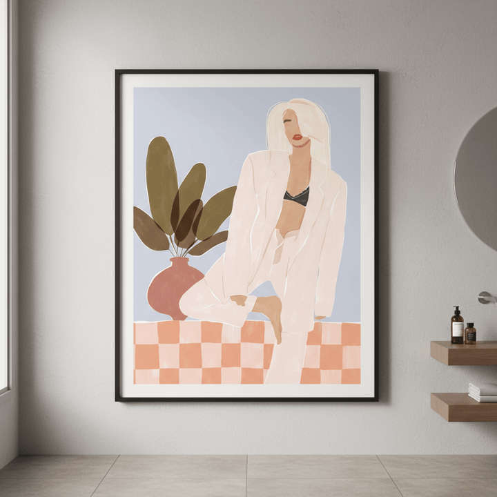 Too Lazy to Yoga by Ivy Green Illustrations wall - art - picture - poster