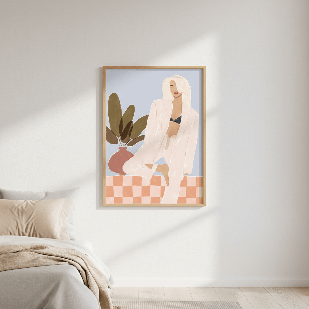 Too Lazy to Yoga by Ivy Green Illustrations wall - art - picture - poster