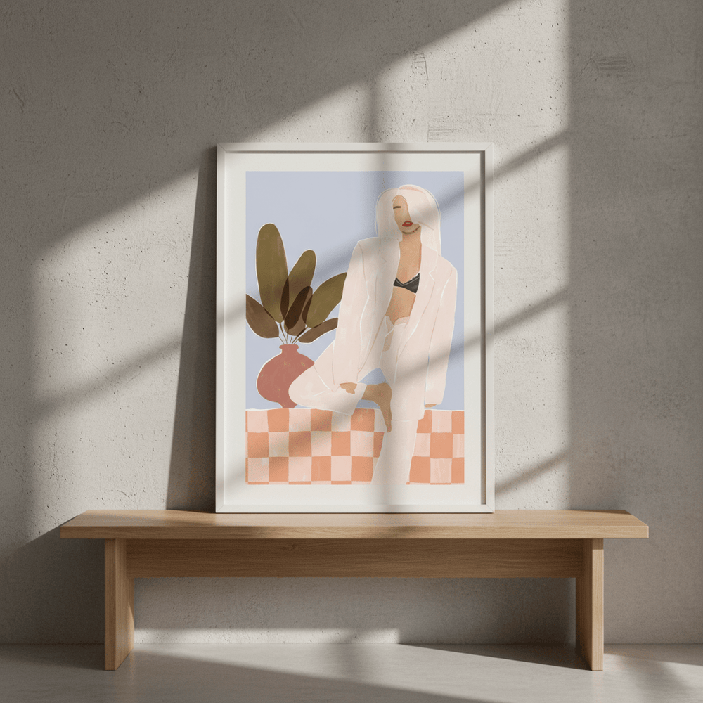 Too Lazy to Yoga by Ivy Green Illustrations wall - art - picture - poster