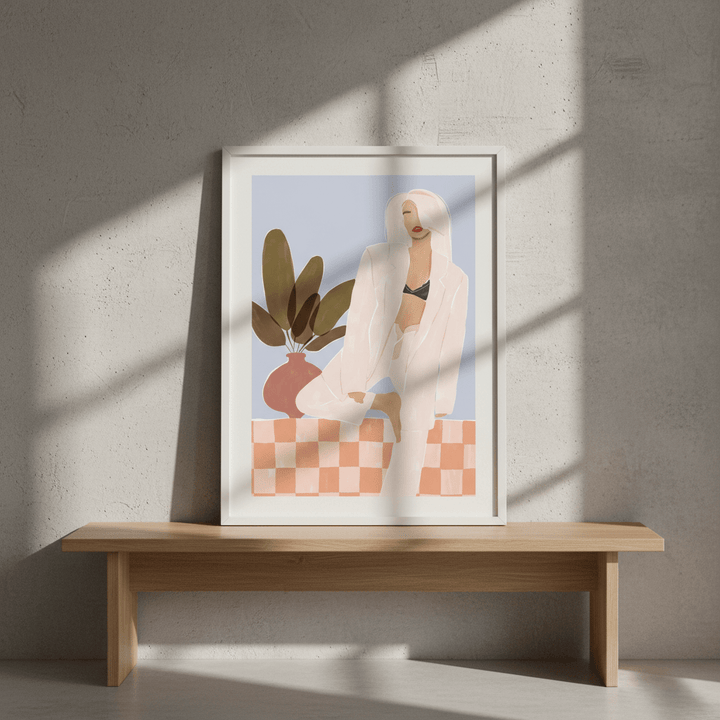Too Lazy to Yoga by Ivy Green Illustrations wall - art - picture - poster