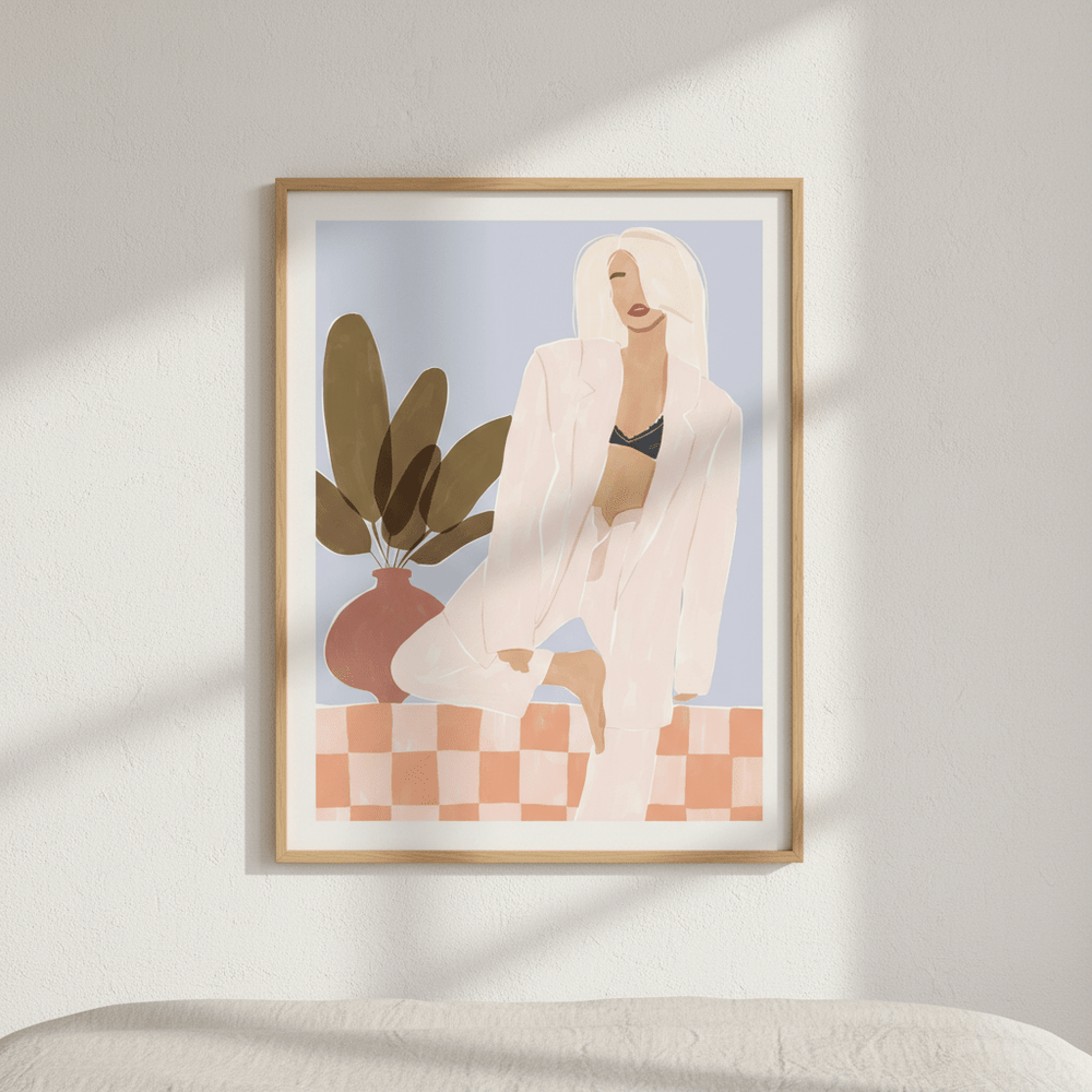 Too Lazy to Yoga by Ivy Green Illustrations wall - art - picture - poster