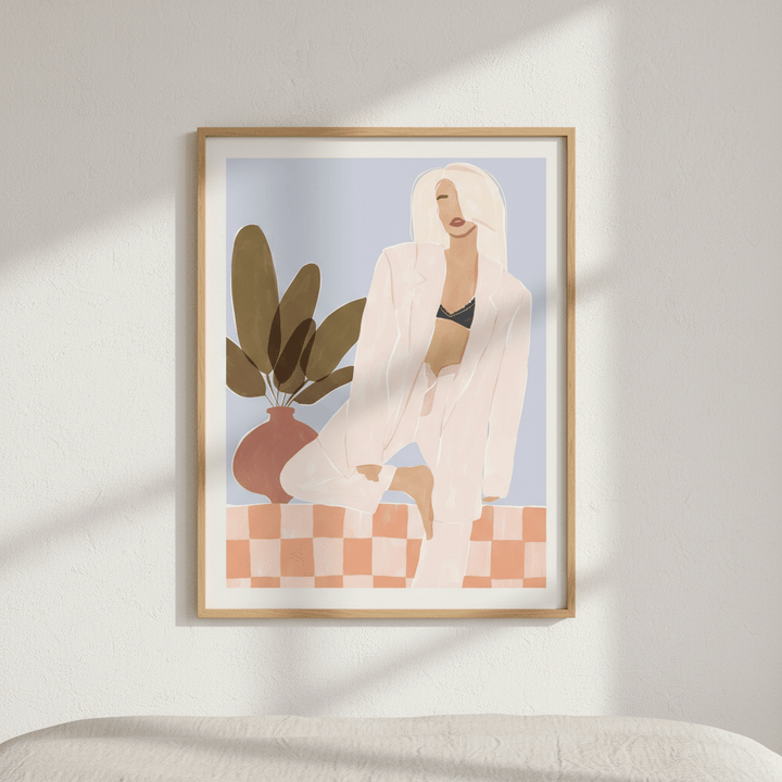 Too Lazy to Yoga by Ivy Green Illustrations wall - art - picture - poster