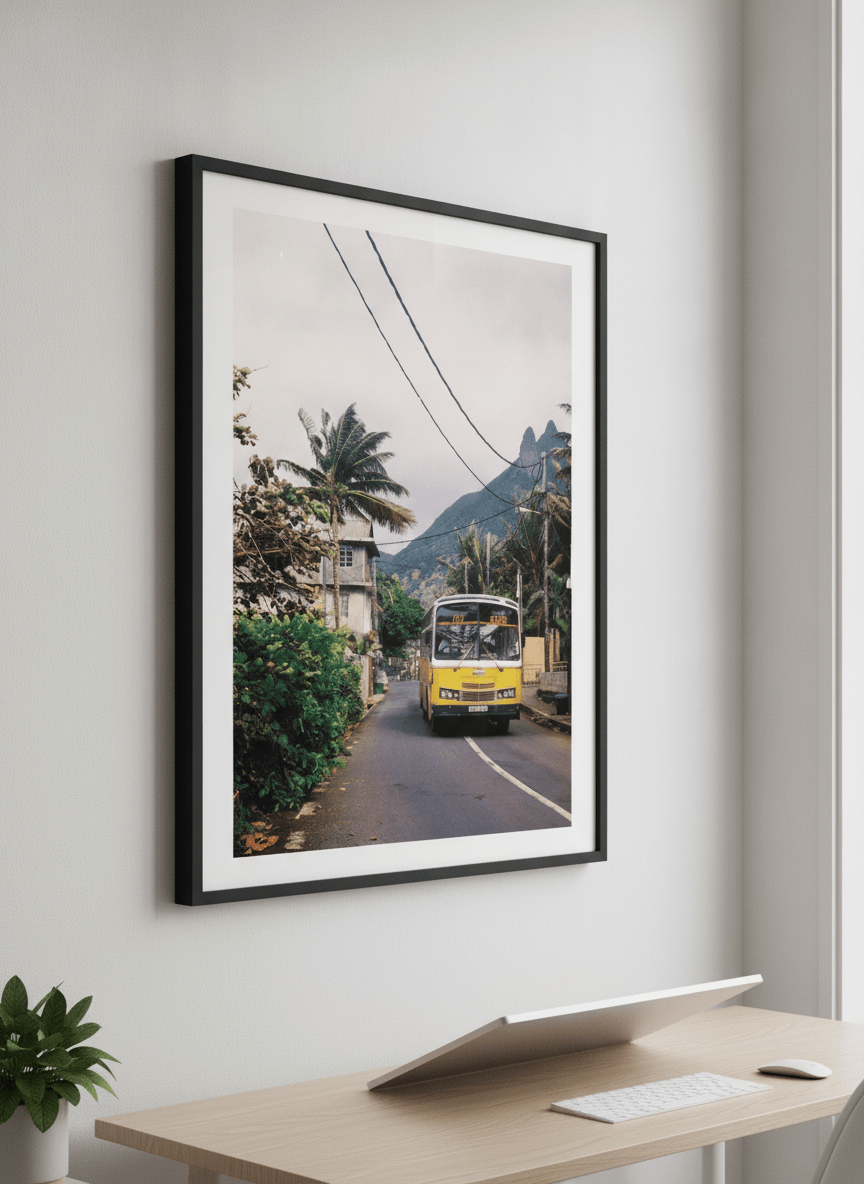 Contemporary wall art featured in a bright modern office workspace