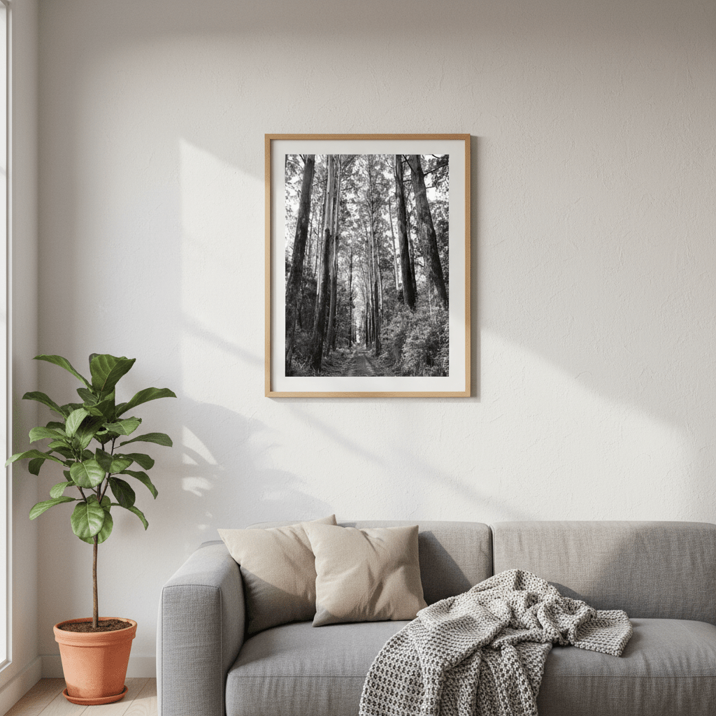 Tree Track Black and White by Nicole Hunter wall - art - picture - poster