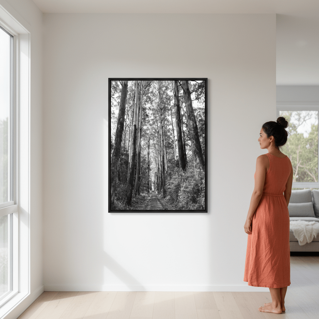 Tree Track Black and White by Nicole Hunter wall - art - picture - poster