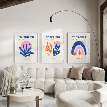 Trio of Travel Pink Prints - Style My Wall