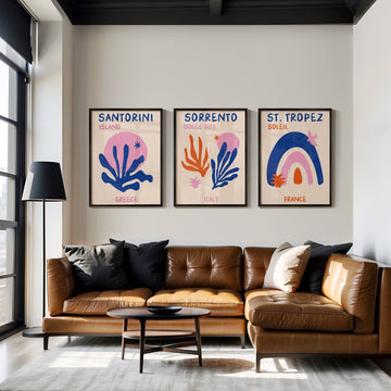 Trio of Travel Pink Prints - Style My Wall