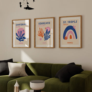 Trio of Travel Pink Prints - Style My Wall