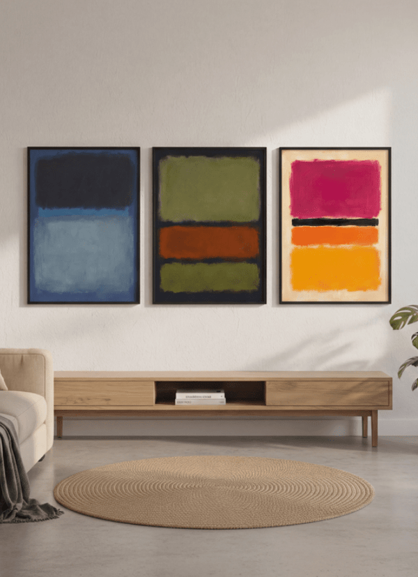 Trio Rothko Inspired Abstract Prints
