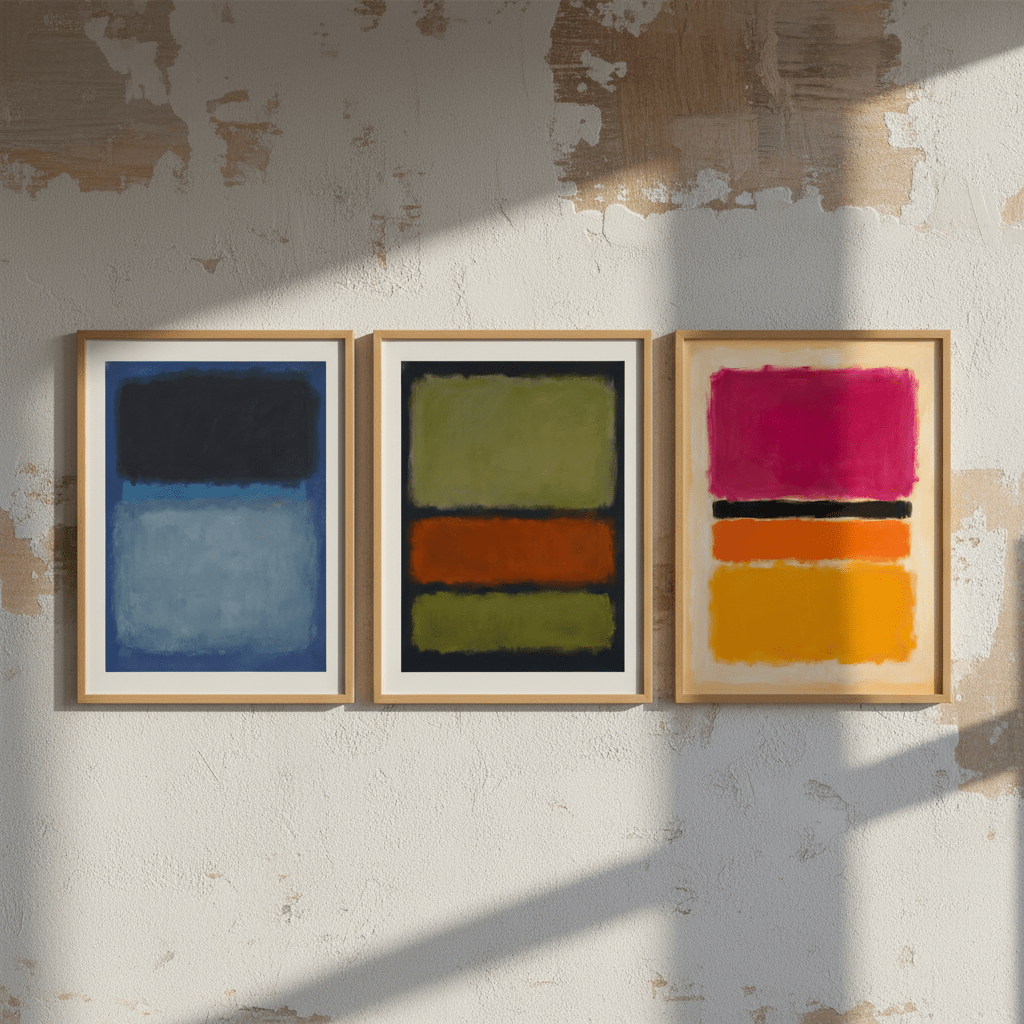 Trio Rothko Inspired Abstract Prints wall - art - picture - poster