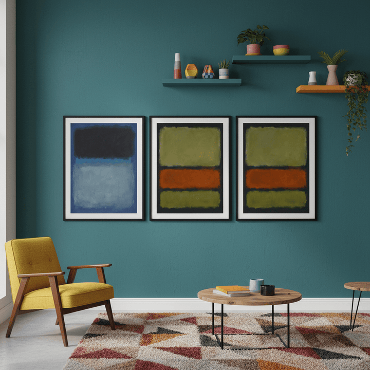Trio Rothko Inspired Abstract Prints wall - art - picture - poster