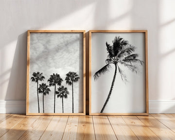 Tropical Paradise Palm Tree Set of 2 Prints wall - art - picture - poster