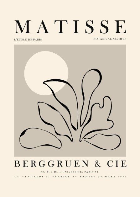 Tropical Plants Line Art By Henri Matisse