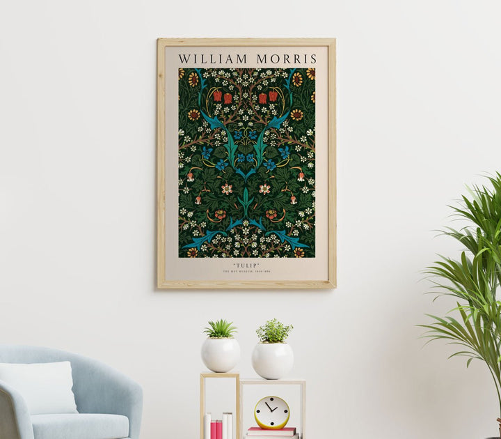 Tulip Green Wall Art by William Morris - Style My Wall