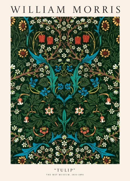 Tulip Green Wall Art by William Morris