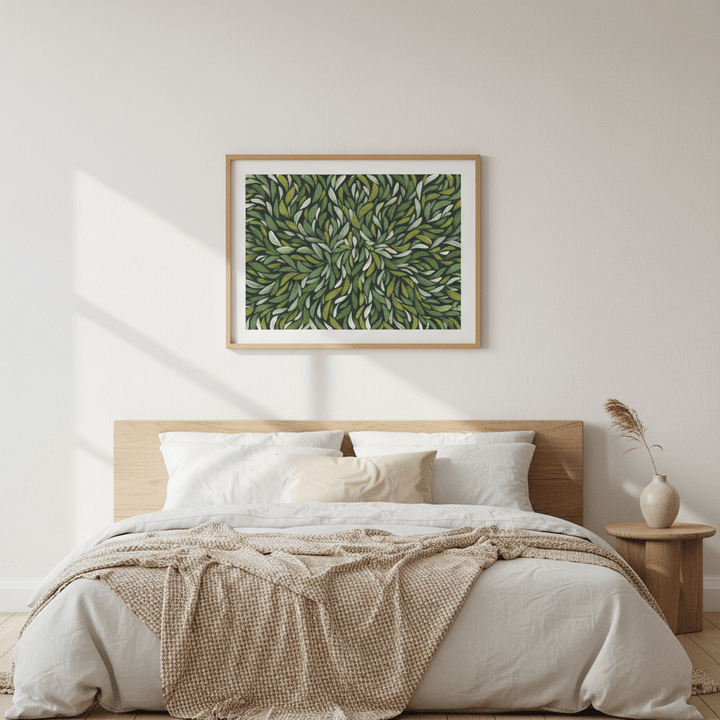 Tumbetin Baibaiye Green Healing Leaves by Emma Rigney wall - art - picture - poster