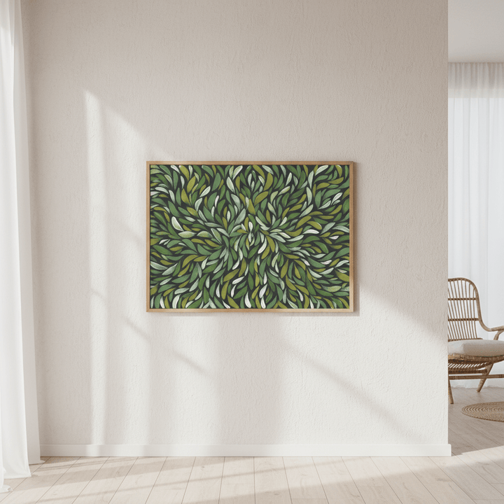 Tumbetin Baibaiye Green Healing Leaves by Emma Rigney wall - art - picture - poster