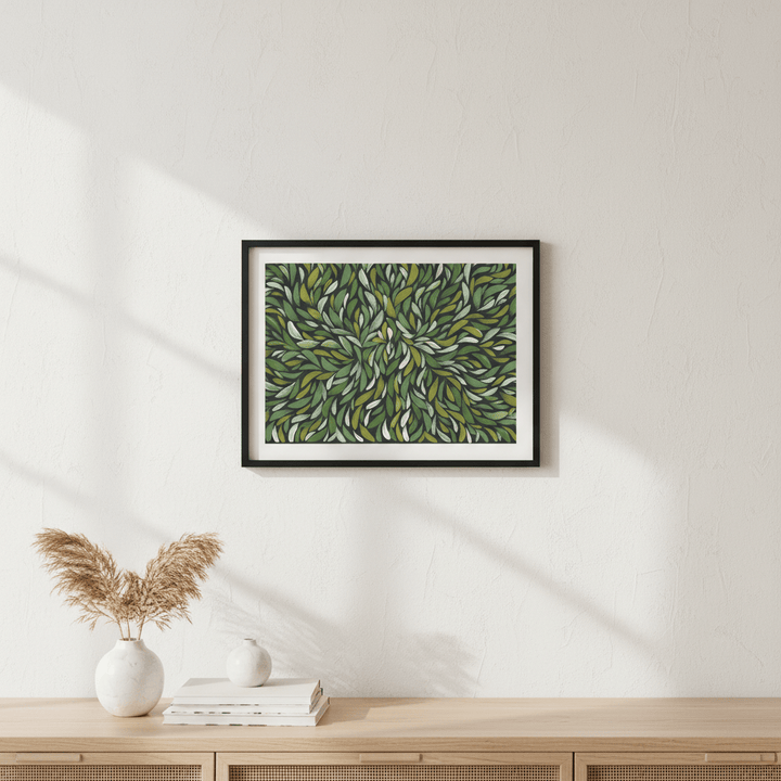 Tumbetin Baibaiye Green Healing Leaves by Emma Rigney wall - art - picture - poster