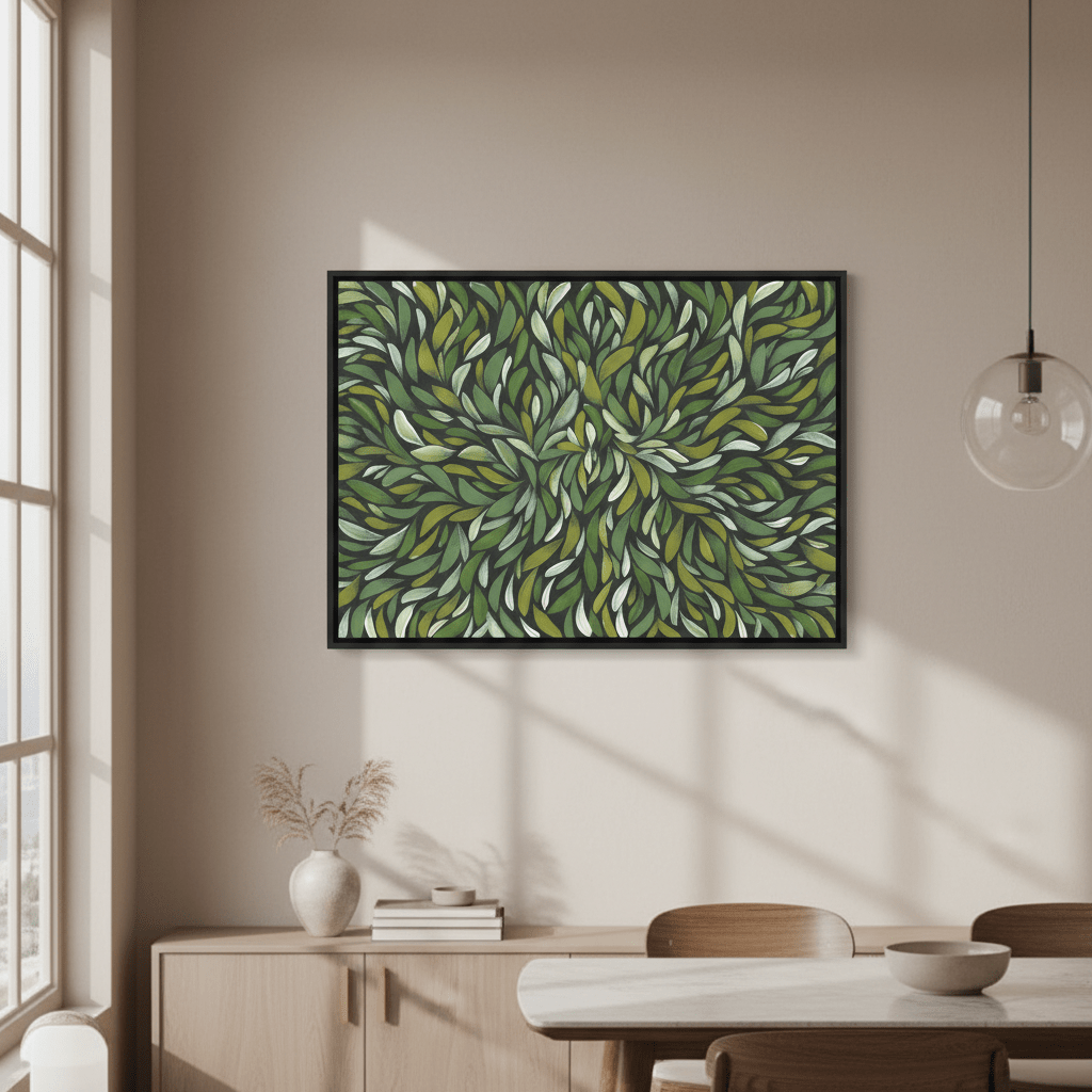 Tumbetin Baibaiye Green Healing Leaves by Emma Rigney wall - art - picture - poster