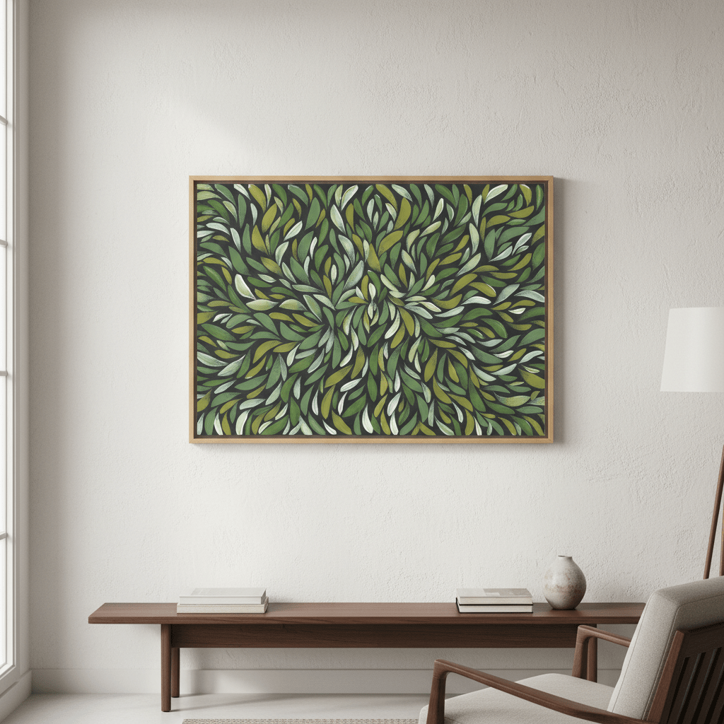 Tumbetin Baibaiye Green Healing Leaves by Emma Rigney wall - art - picture - poster