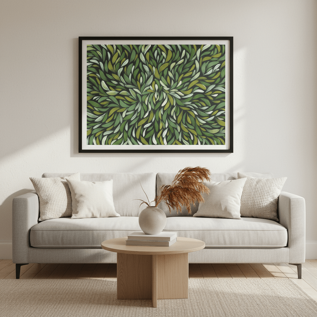 Tumbetin Baibaiye Green Healing Leaves by Emma Rigney wall - art - picture - poster
