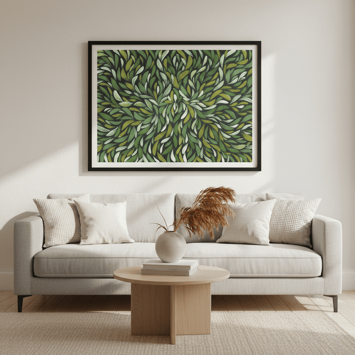 Tumbetin Baibaiye Green Healing Leaves by Emma Rigney wall - art - picture - poster