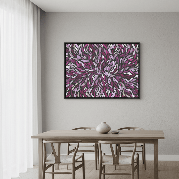 Tumbetin Baibaiye Healing Leaves in Purple Tones by Emma Rigney wall - art - picture - poster