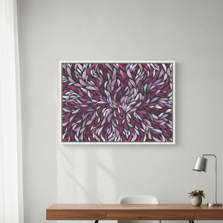 Tumbetin Baibaiye Healing Leaves in Purple Tones by Emma Rigney wall - art - picture - poster