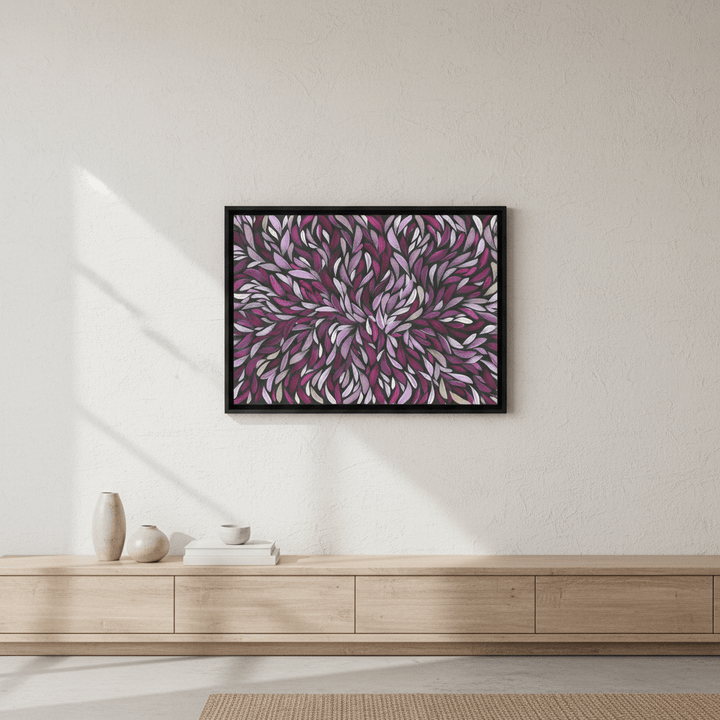 Tumbetin Baibaiye Healing Leaves in Purple Tones by Emma Rigney wall - art - picture - poster
