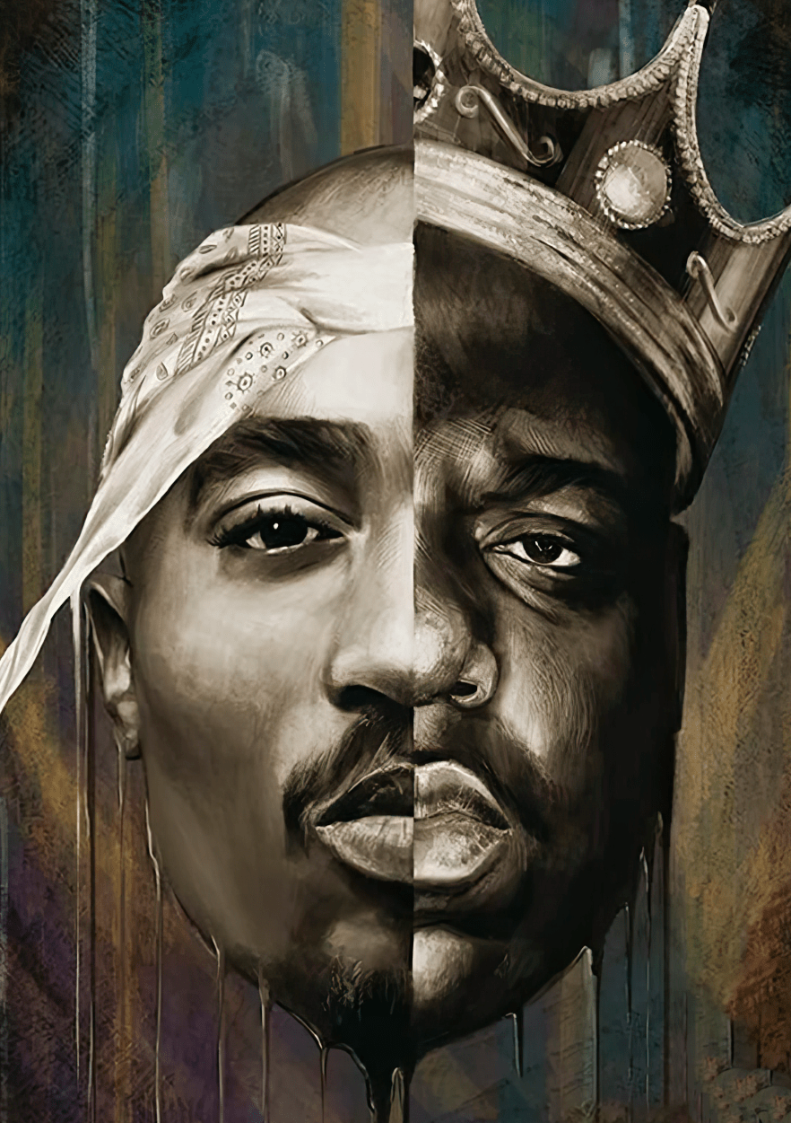 Tupac Biggie Smalls Wall Art frame