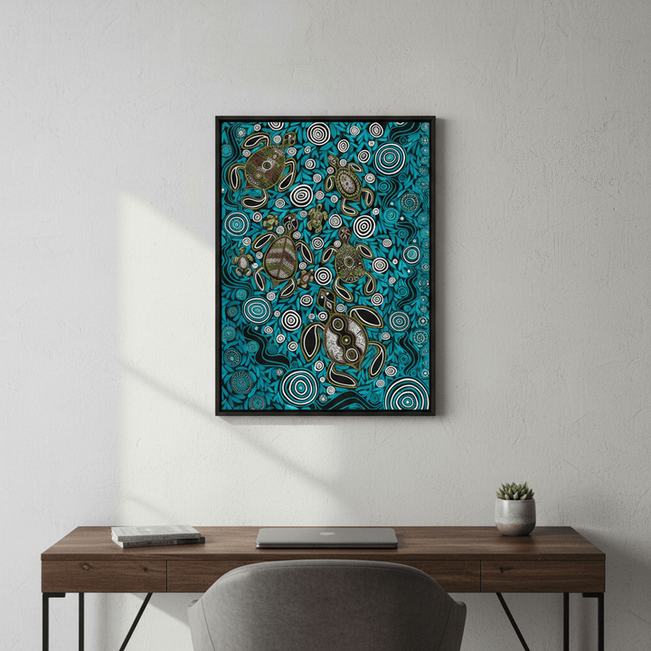 Turtles by Emma Rigney wall - art - picture - poster